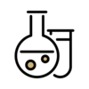 Research test tube icon 