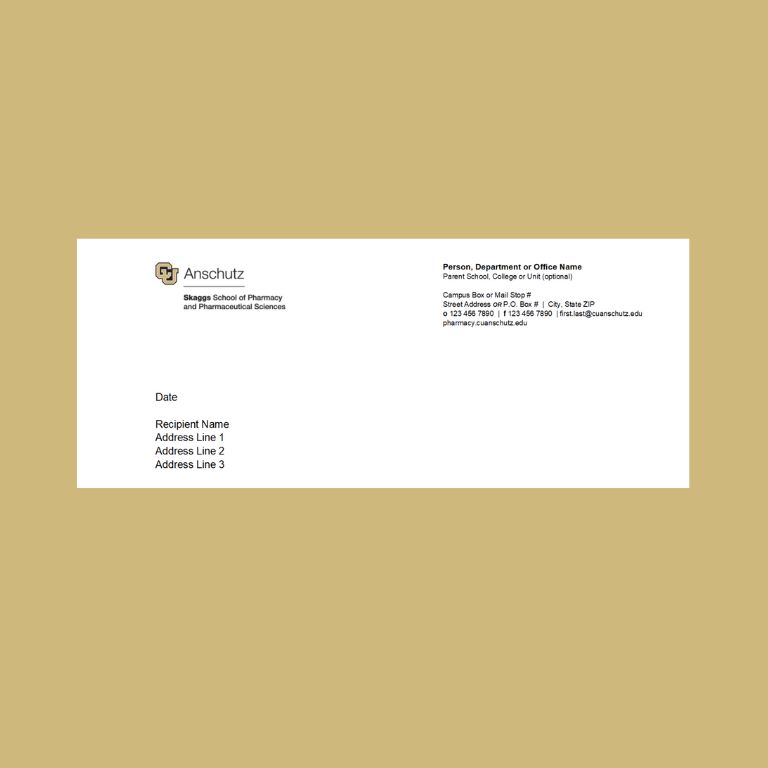 School of Pharmacy letterhead