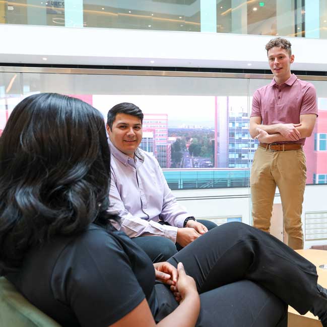 Group of students chatting